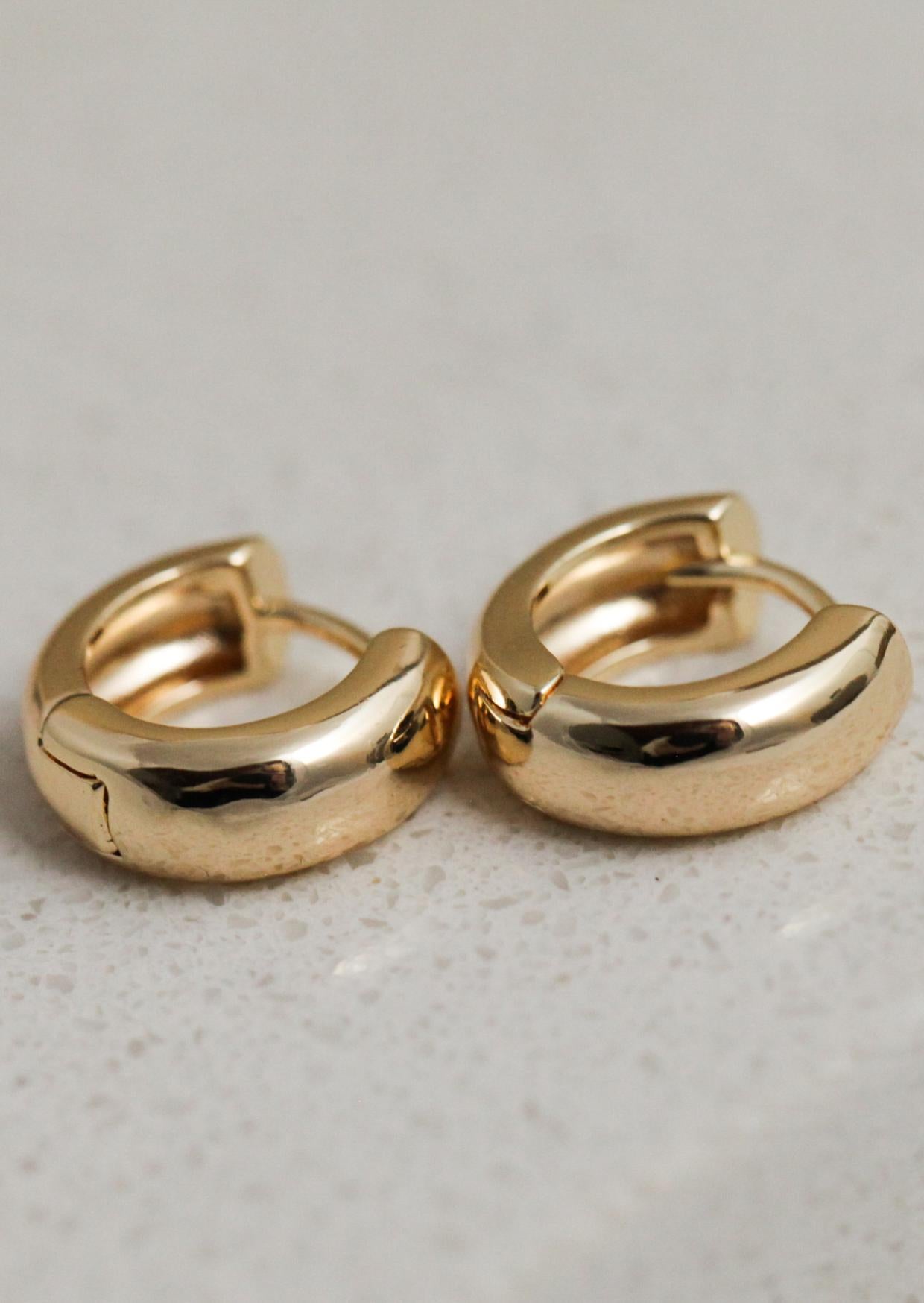 Small Plain Gold Hoops