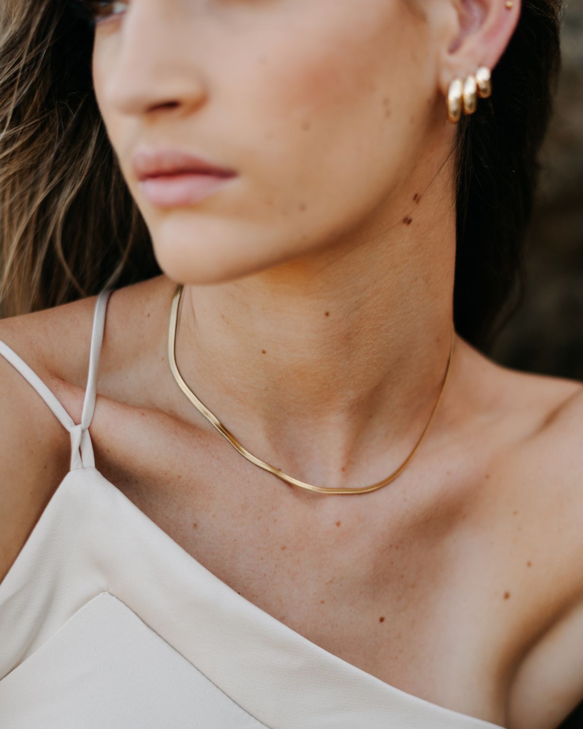 Waterproof Skinny Snake Chain Necklace