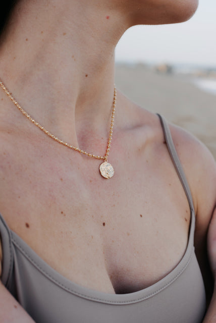 Hammered Disc Necklace