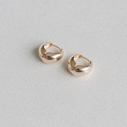 Chunky Plain Gold Hoops