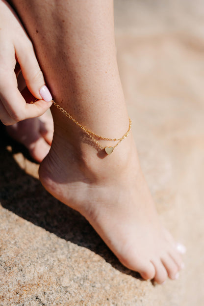 Heart Ankle Chain - waterproof
